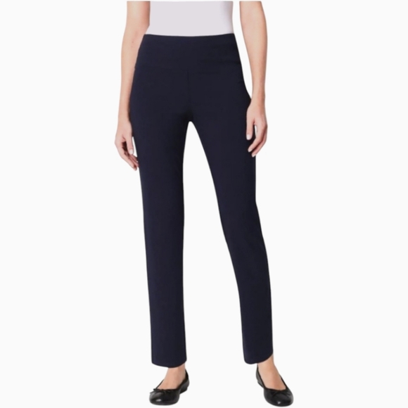 NWT J Jill Wearever Smooth-Fit Navy Knit Stretch Slim Leg Pants Size Small - Picture 11 of 11
